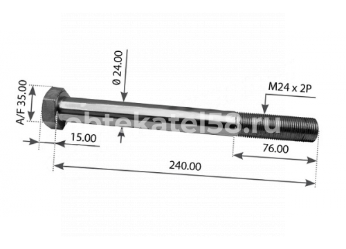 Болт M24x3/240 болт амортизатора BPW DIN931 он 0334014190 PE Automotive 07048200A