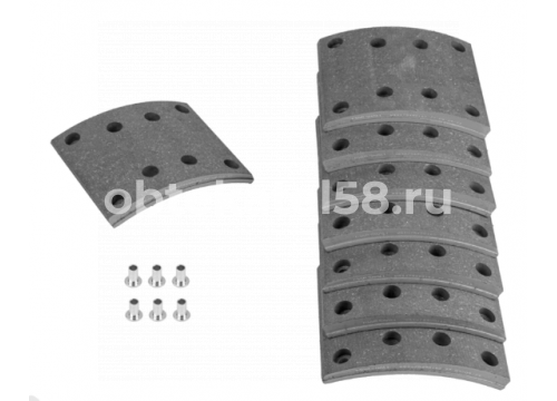 Комплект барабанных накладок 410x160; STD (64отв.) SITRAK C7H, HOWO T5G пер(VGD95) MARSHALL PLUS