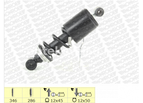 Амортизатор кабины задний MAN O/O он 81417226061 MONROE CB0197
