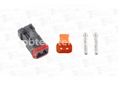 Разъем 2-pin контактн.,упл.,фиксатор (ответная часть 7802125) TE PARTS 7802135