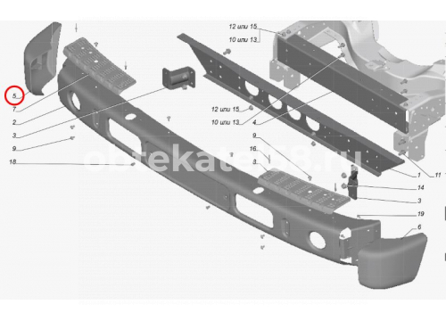 Угол переднего бампера ГАЗОН NEXT RH(правая) он C41R112803020