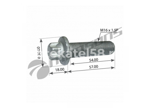 Болт крепления суппорта SCHMITZ M16х1,5х55 315Нм он 017890 MANSONS 602.009