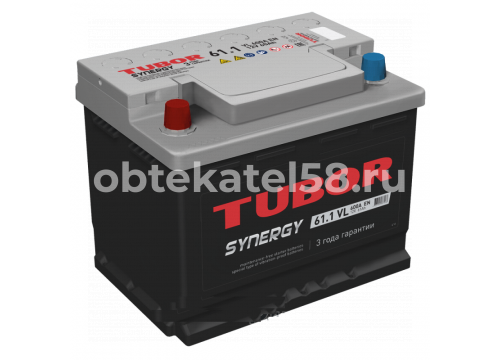 Аккумулятор 12V/61Ah(60Ah)/600A/(+) слева/242x175x190мм Tubor Synergy 4607008887068