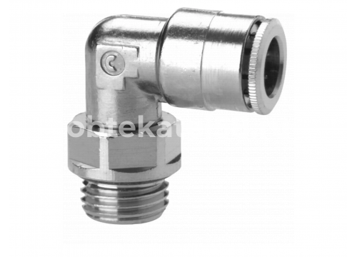 Фитинг Г-образный под трубку 8х1 1/4" метал Camozzi 6522814