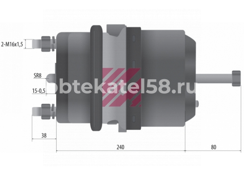 Тормозная камера с энергоаккумулятором без вилки тип 16/24 он 1505448 MARSHALL M2891624