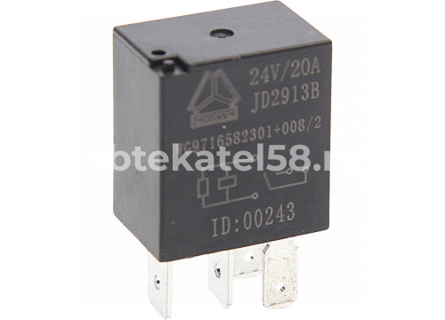 Реле 4 контакта 24V 20A HOWO/SITRAK он WG97165823010082 MOVELEX WG9716582301+008/2-MX