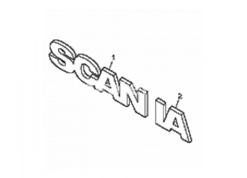 Эмблема на капот Scania буквы (Scan-IA) HTP-6R042