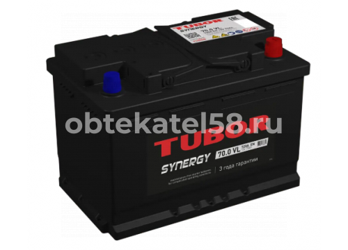 Аккумулятор 12V/70Ah/720А/+RH/278х175х190мм TUBOR SYNERGY 6СТ-70.0 VL