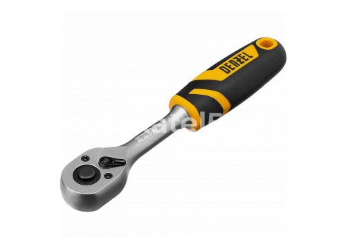 Трещотка 1/4", 90 зубьев, с быстрым сбросом, CrV Denzel 14031