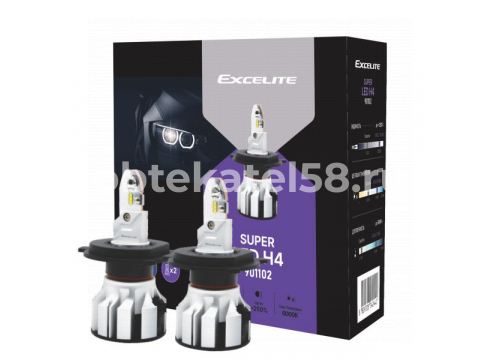 Светодиод H4 12-24v/20w/6000K/1100Lm/1700Lm/вентилятор EXCELITE SUPER 901102 ЧЗ