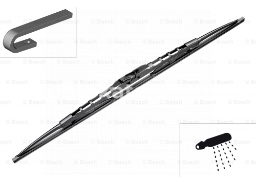 Дворник BOSCH TWIN NKW Renault с форсункой 70см 3397004080