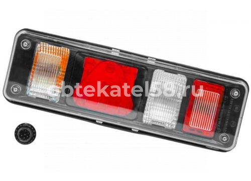 фонарь задний Krone 6-секционый гибрид лампа/LED LH/AMP разъем ТАС U029-01L