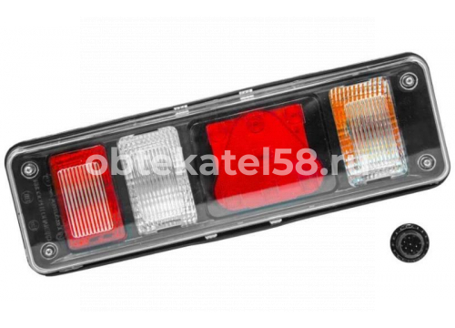 фонарь задний Krone 6-секционый гибрид лампа/LED RH/AMP разъем ТАС U029-01R