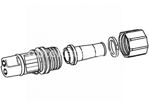 Разъем фонаря габаритного EasyConn 2PIN МАМА Hella 9XX340879-001