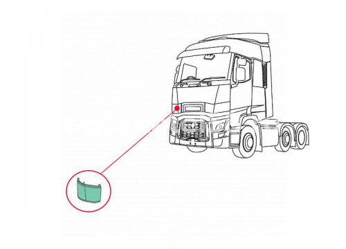 Панель капота RENAULT T-seria High правая он 7482250945 MARSHALL M3120607