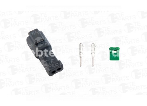 Разъём 2х контактный (ответная часть 7802135) (2-pin, 2 упл, фиксатор TE PARTS 7802125