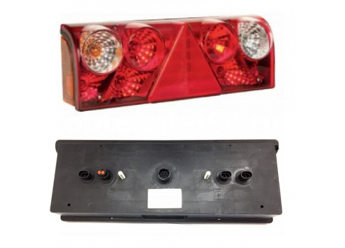 Фонарь задний SCHMITZ EUROPOINT II LH(левый)/5 фишек(AMPx7+4ПЛОСК)/LED габарит ASPOECK 25-6030-501