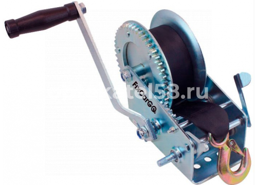 Лебёдка ручная барабанная, 1,3 т. с текстильной лентой 10 м. FIXCARGO FCW051L