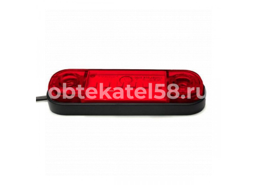 ТРАС фонарь габаритный 6Led 12-24v mini(Slim) КРАСНЫЙ L=80мм 014.3731-21