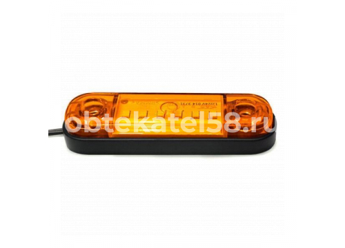 ТРАС фонарь габаритный 6Led 12-24v mini(Slim) желтый L=80мм 014.3731-22