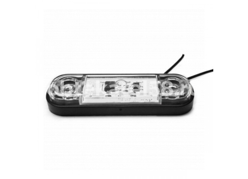 ТРАС фонарь габаритный 12Led 12-24v mini(Slim) белый L=80мм 014.3731-35