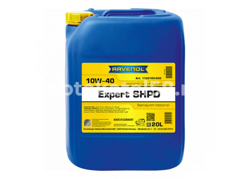 Масло дизельное RAVENOL Expert SHPD 10W40 CI-4/SL п/синт. 20Л 1122105-020-01-999