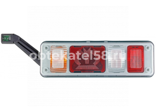 фонарь задний Krone 6-секционый гибрид лампа/LED с ЛОГОТИПОМ с рогом левый HELLA  2VP 340 961-531