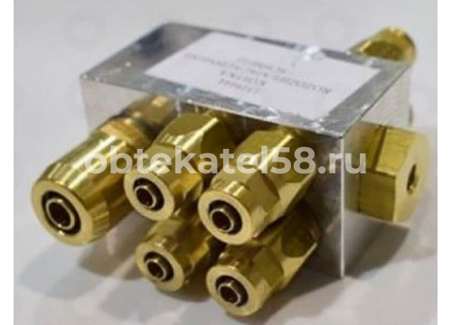 Пневматическая распределительная коробка прицепа металл с фитингами 40х40х75мм SCHMITZ он 1319444