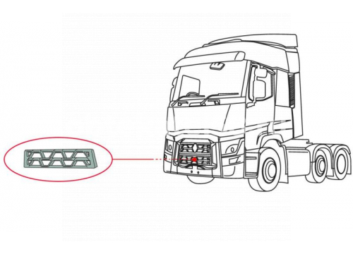Решетка радиатора RENAULT T-seria нижняя/серая он 7482275869 MARSHALL M3121211