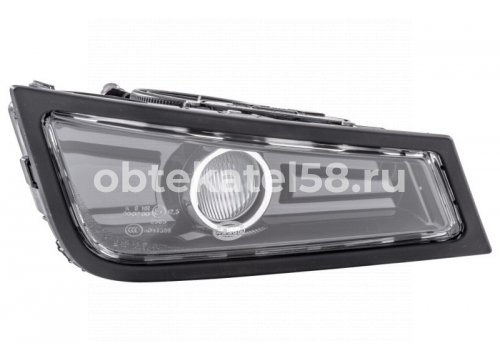 DEPO фара п/т Volvo 3v черная рамка/одиночный/RH 773-2015R-UE2