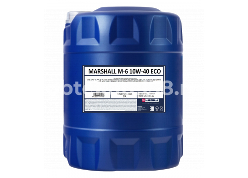 Масло MARSHALL M-6 ECO 10W40(20L) API CI-4 ACEA E4/E7 MB235.28/228.5;M3277;SC LDF-3;VDS-3 ML0706-20A