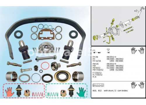Ремкомплект тормозного механизма MERITOR Z-Cam RH/LH(универсальный) полный HD-PARTS 110050