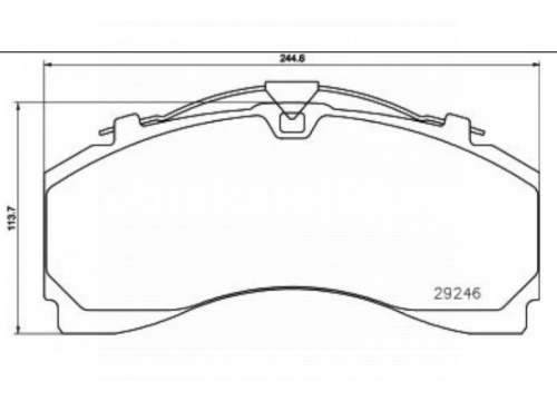Комплект дисковых колодок 245х114х35мм Knorr SM7 10/2010-> Mercedes mp3/mp4 перед MARSHALL PLUS