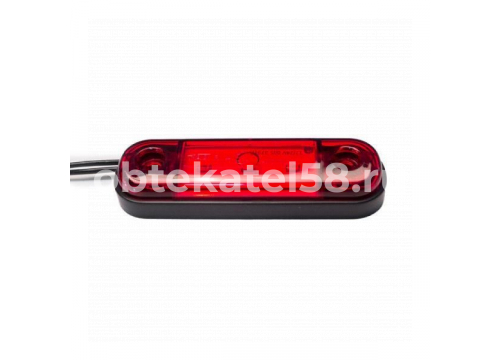 ТРАС фонарь габаритный 3led Led 12-24v mini красный L=80мм 014.3731-06