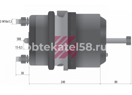 Тормозная камера с энергоаккумулятором без вилки тип 20/24 MAN он 1519442 MARSHALL M2892024