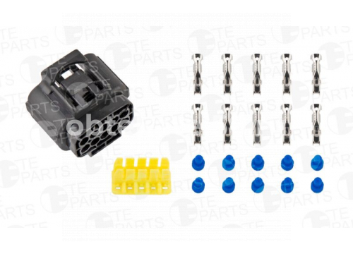 Разъем 10-pin фары Scania 10 контактный (10 уплотнений/фиксатор) TE PARTS 7810746