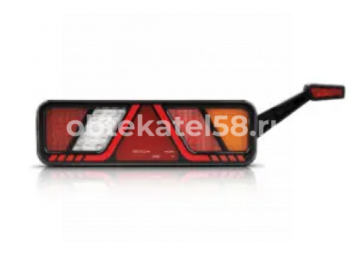 Фонарь задний FRISTOM LED/6-функциональный/24V/провод/правый/с рогом FT-700-146 P LED