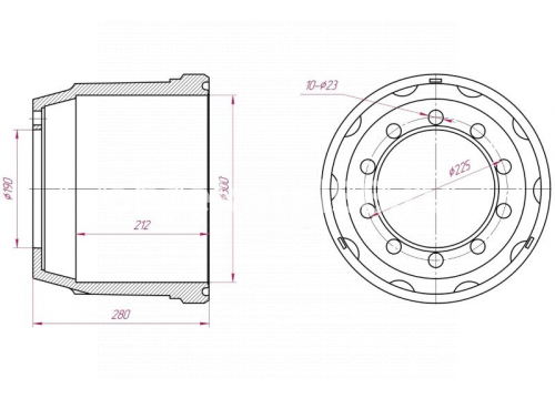 Барабан тормозной SAF 300*200 H=280мм (после 95г.) 10/23 SN (SK) он 1064027300 ENTERPRISE E5200050